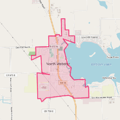 Map of North Webster