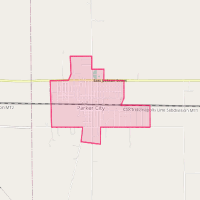 Map of Parker City