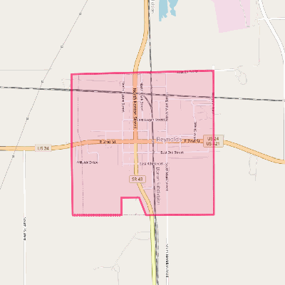 Map of Reynolds