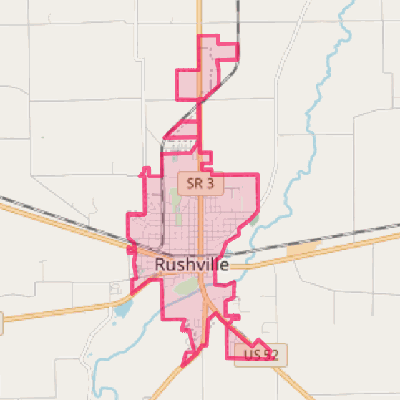 Map of Rushville