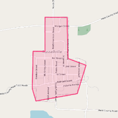 Map of Russellville