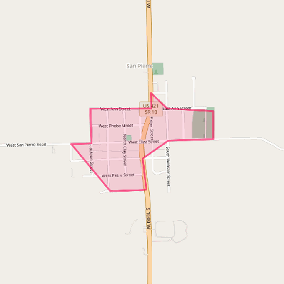 Map of San Pierre