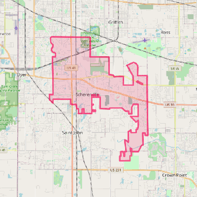 Map of Schererville