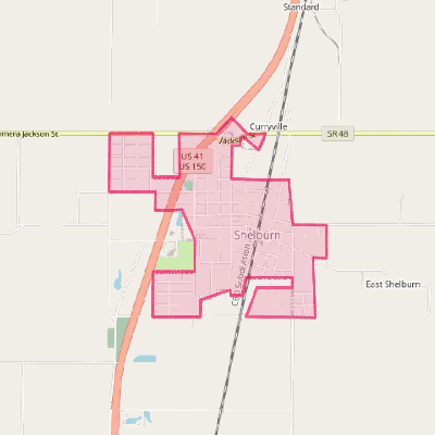 Map of Shelburn