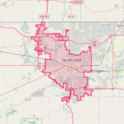 Map of South Bend