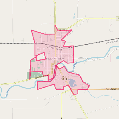 Map of South Whitley