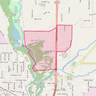 Map of Spring Grove