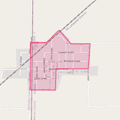 Map of State Line City