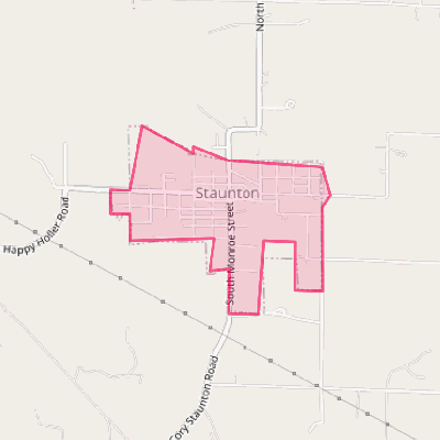 Map of Staunton