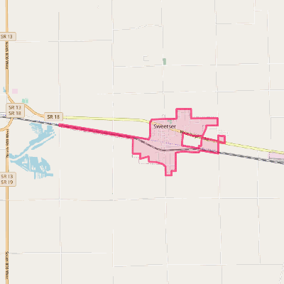 Map of Sweetser