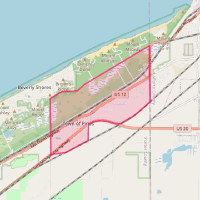 Map of Town of Pines