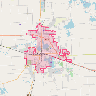 Map of Warsaw