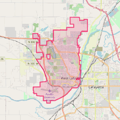 Map of West Lafayette