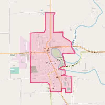 Map of Winamac