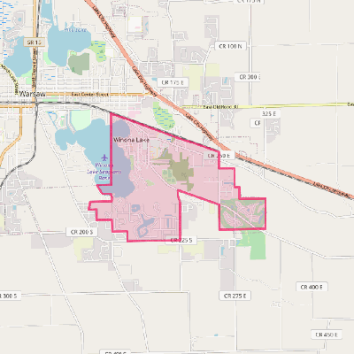 Map of Winona Lake