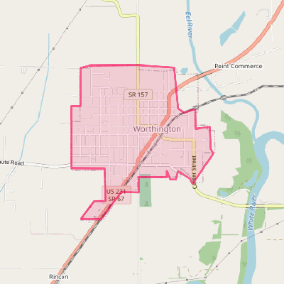 Map of Worthington