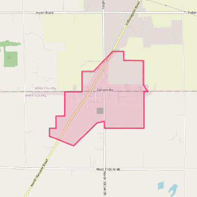 Map of Zanesville