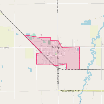 Map of Andale