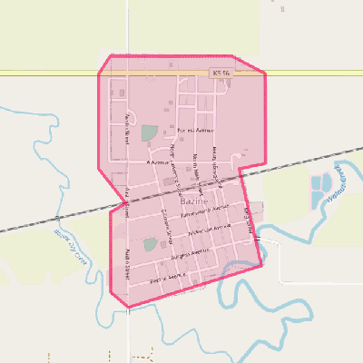 Map of Bazine