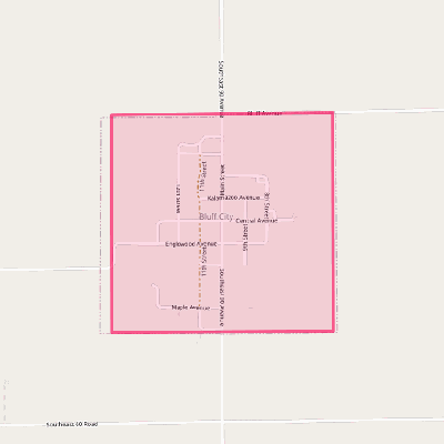 Map of Bluff City