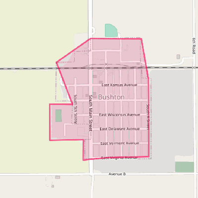 Map of Bushton