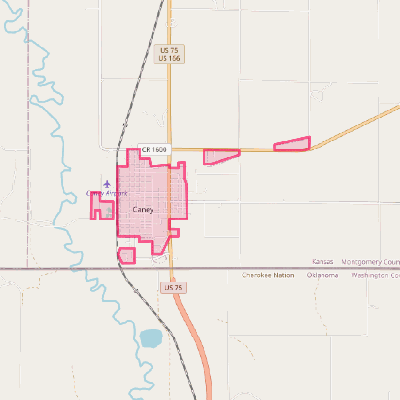 Map of Caney