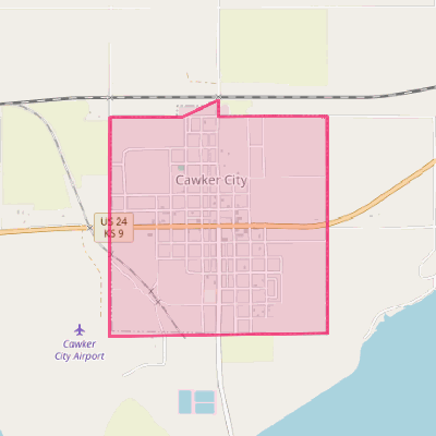 Map of Cawker City