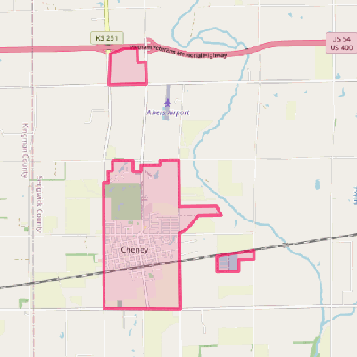 Map of Cheney