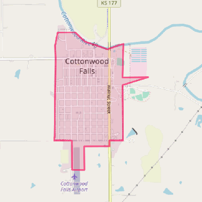 Map of Cottonwood Falls