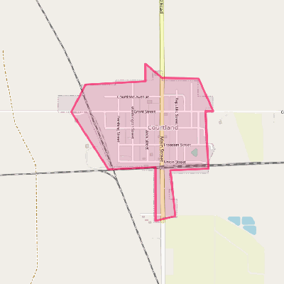 Map of Courtland