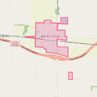 Map of Cunningham