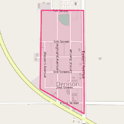 Map of Denison