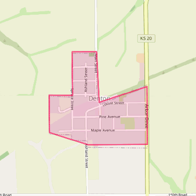 Map of Denton