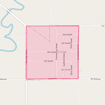 Map of Dunlap