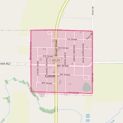 Map of Gove City