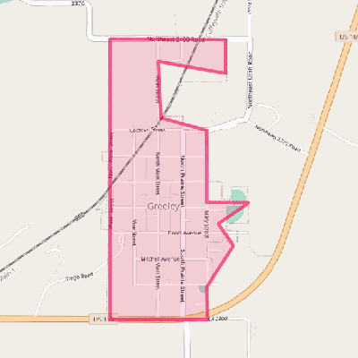 Map of Greeley