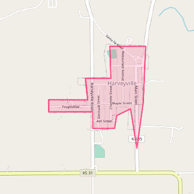 Map of Harveyville