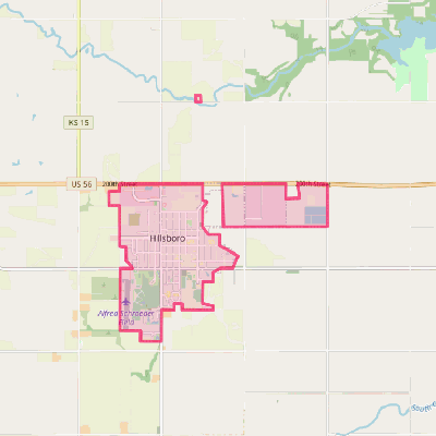 Map of Hillsboro