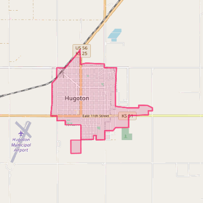 Map of Hugoton