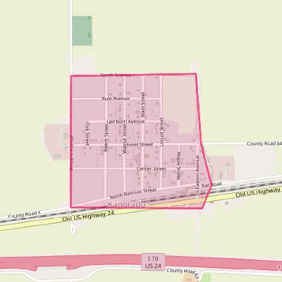 Map of Kanorado