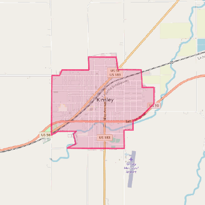 Map of Kinsley