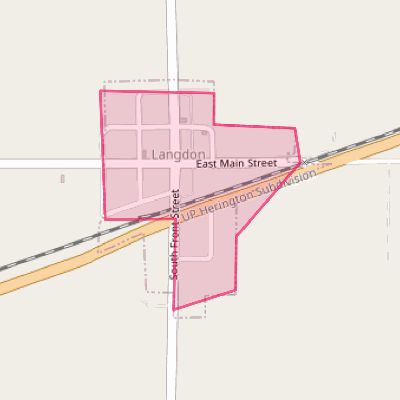 Map of Langdon