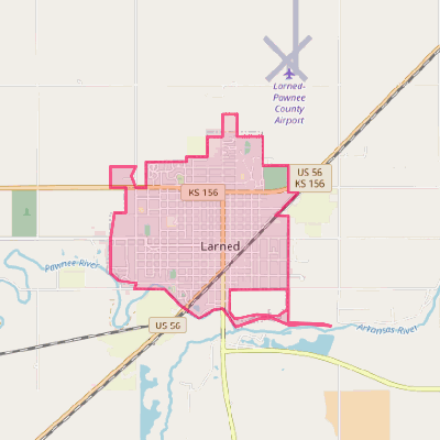 Map of Larned