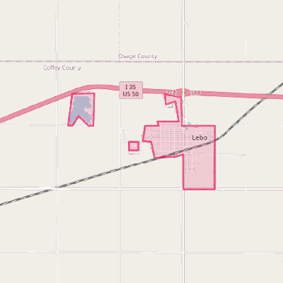 Map of Lebo