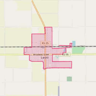 Map of Leoti