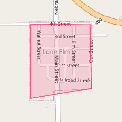 Map of Lone Elm