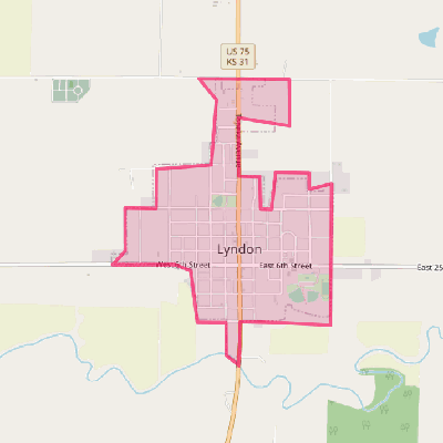 Map of Lyndon