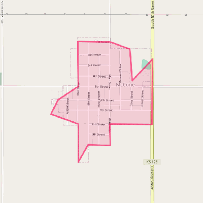 Map of McCune