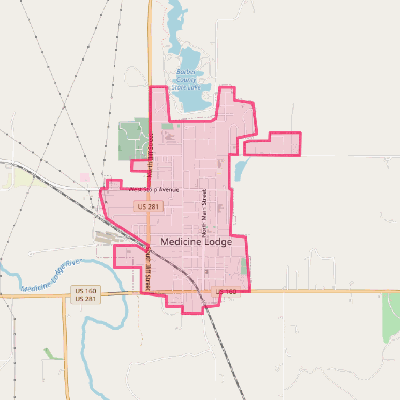 Map of Medicine Lodge