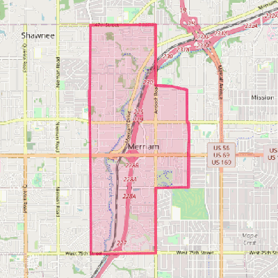 Map of Merriam